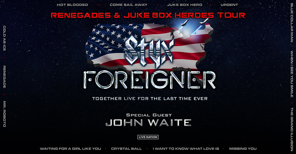 Styx και Foreigner σε κοινή περιοδεία στη Βόρεια Αμερική