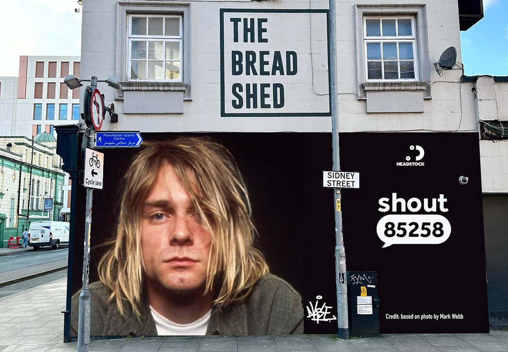 Τοιχογραφία του Kurt Cobain στο Μάντσεστερ για την 30ή επέτειο από τον θάνατό του