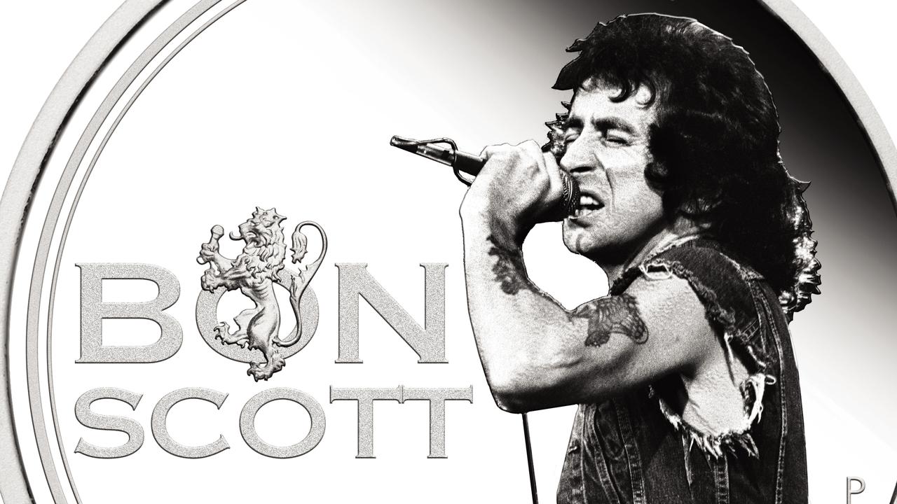 Aσημένιο νόμισμα με τον Bon Scott από το Νομισματοκοπείο του Πέρθ