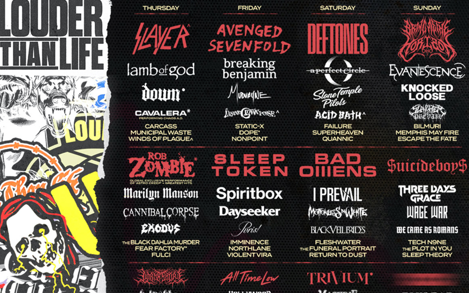 Louder Than Life 2025: Ανακοινώθηκαν Avenged Sevenfold, Deftones και Evanescence