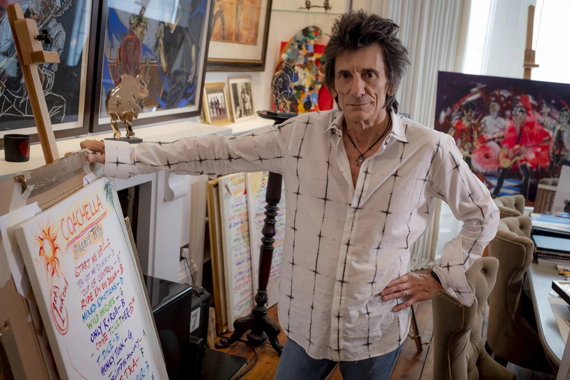 Ο Ronnie Wood παρουσίασε δύο νέα έργα τέχνης εμπνευσμένα από τους Rolling Stones