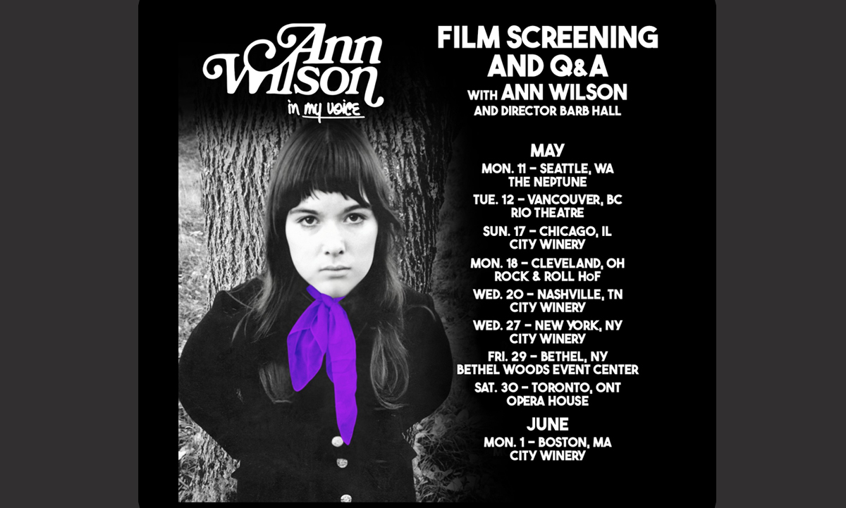 Η Ann Wilson των HEART ανακοίνωσε περιοδεία προβολών και συζητήσεων στη Βόρεια Αμερική του ντοκιμαντέρ «In My Voice»