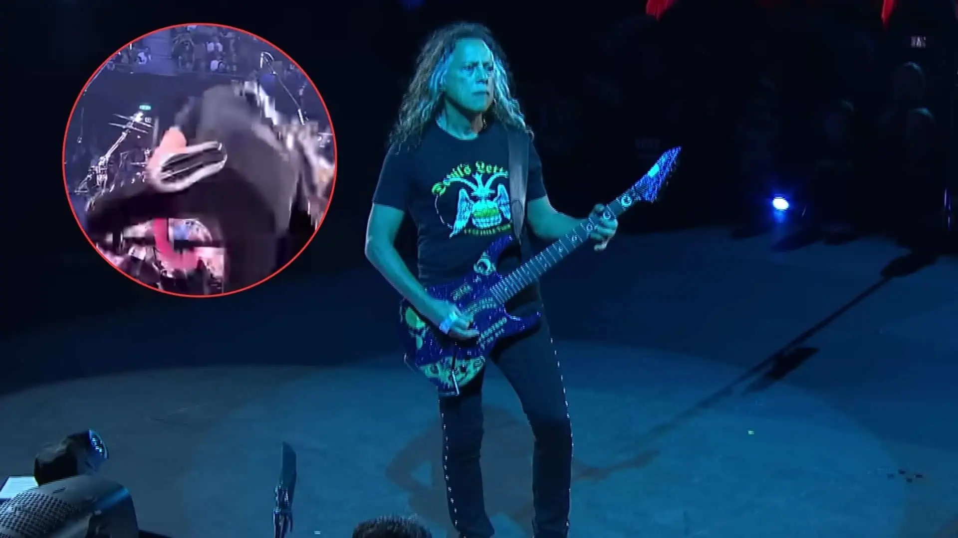 Η πτώση του Kirk Hammett από τη σκηνή και το story στο instagram