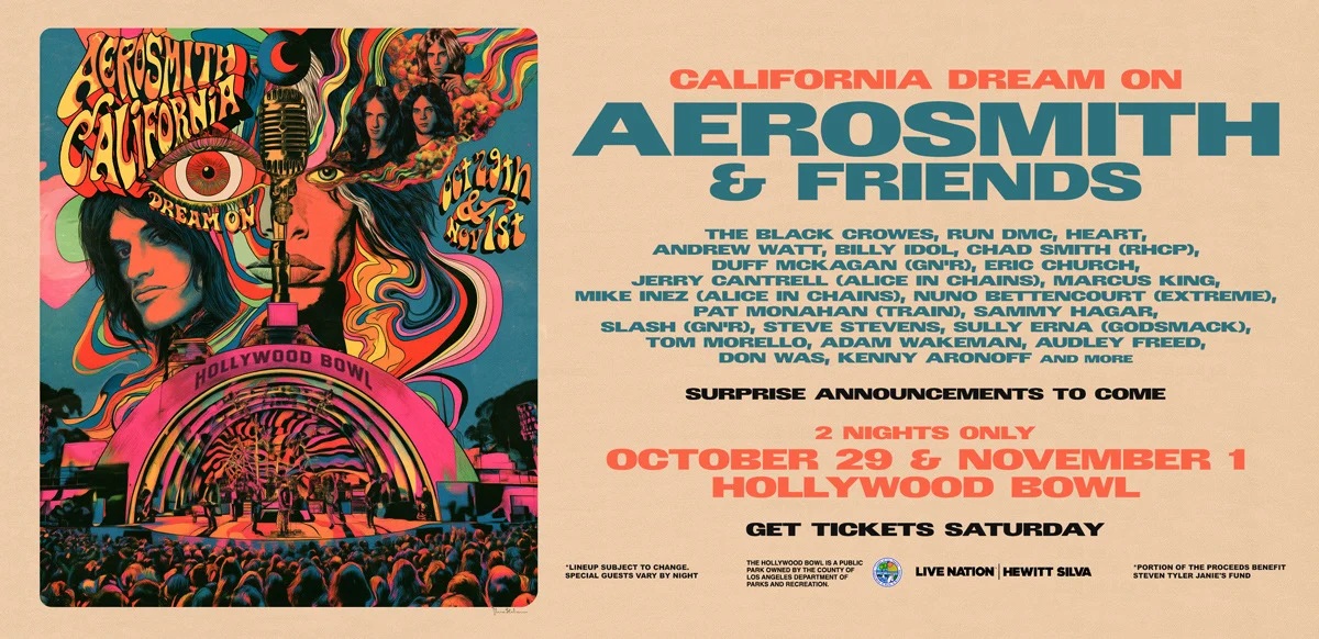 Aerosmith: Billy Idol, Chad Smith, Slash ανάμεσα στους guests στις επερχόμενες συναυλίες στο Hollywood Bowl