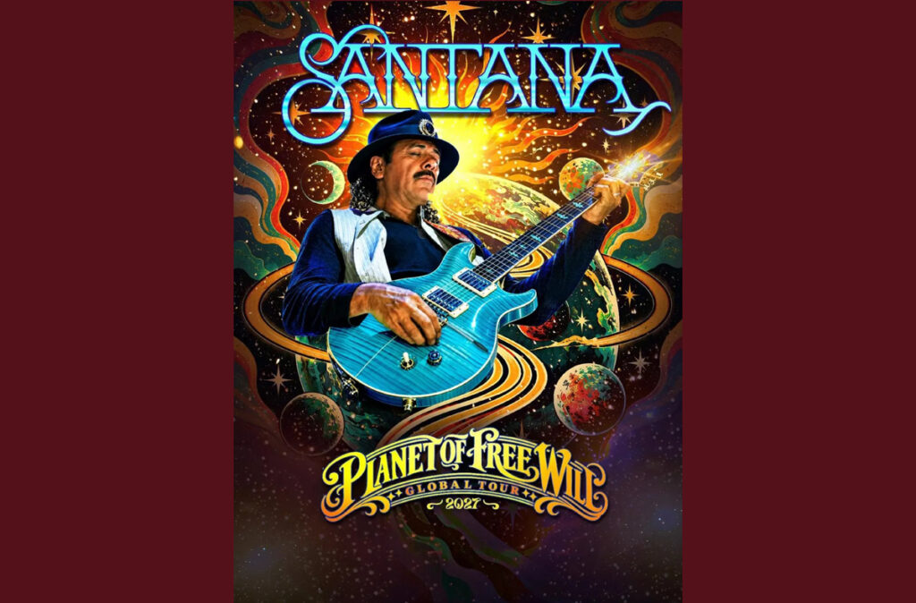 Ο Santana ανακοινώνει την παγκόσμια περιοδεία «Planet of Free Will Global Tour 2027»